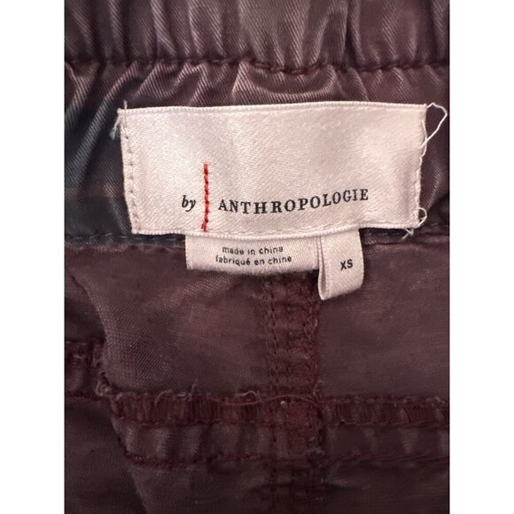 Anthropologie XS Button Fly Drawstring Mauve Geometric Print Boho Jogger - Picture 3 of 5